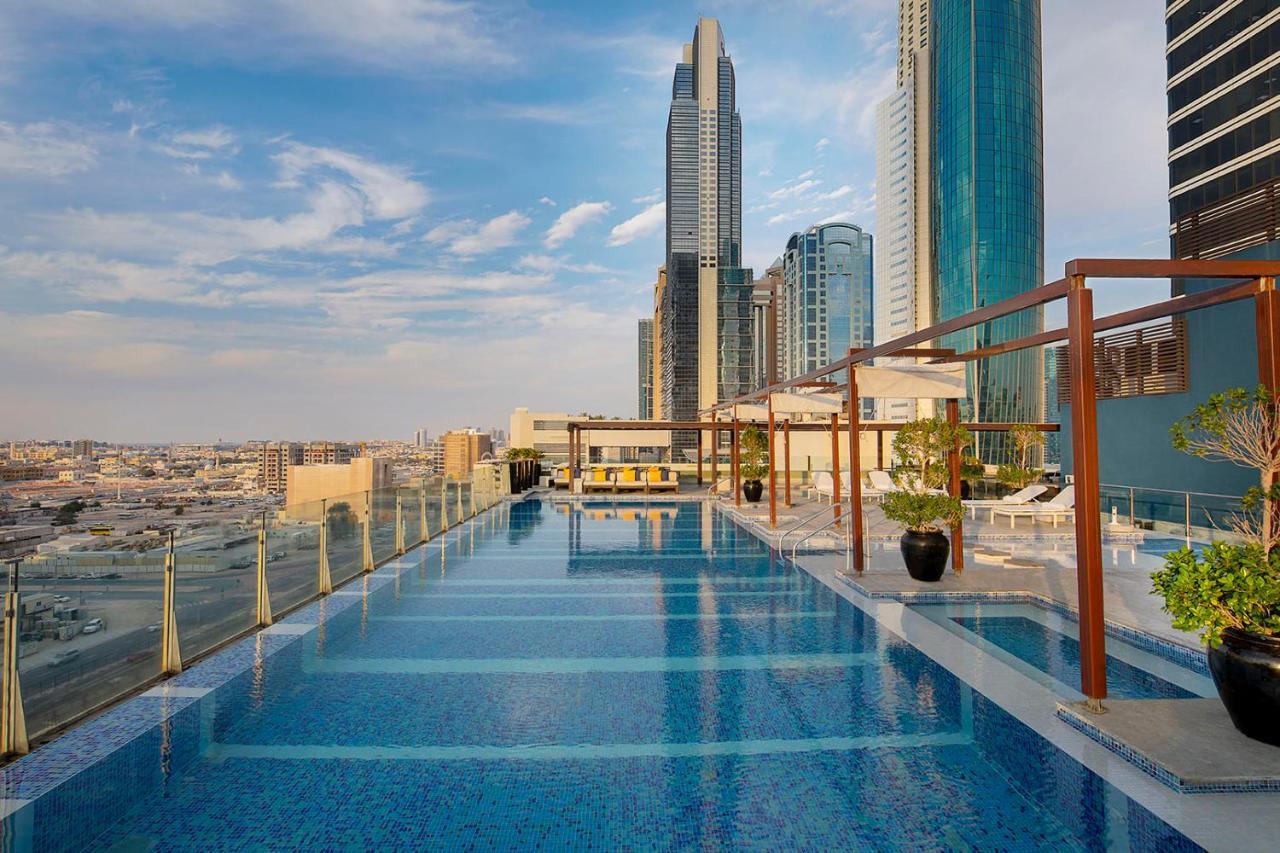 Nassima Tower Hotel Apartments Dubai Exterior photo Rooftop pool at the hotel