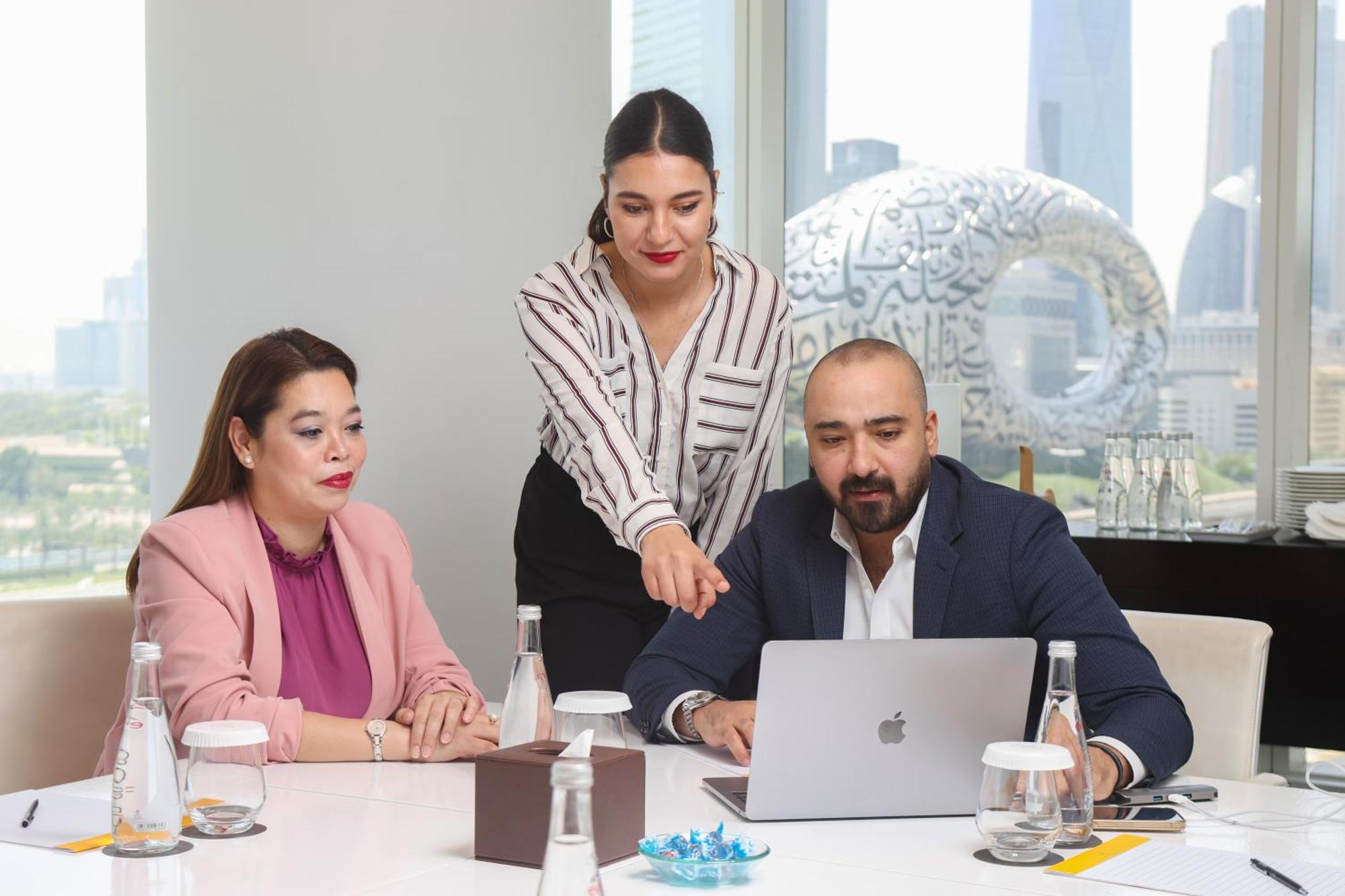 Nassima Tower Hotel Apartments Dubai Exterior photo A meeting at the office of the United Arab Emirates Ministry of Health and Prevention
